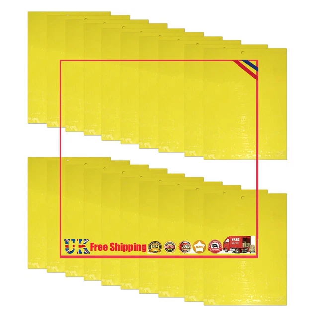Sticky Traps for Bugs - 20 Pieces Fly Paper Stickers for Indoor House Leaves *Z