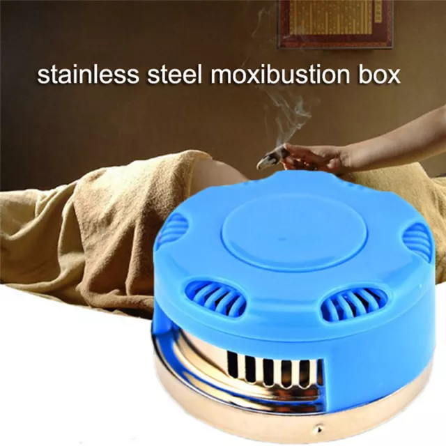 Stainless Steel Moxibustion Box Moxa Roll Stick Burner Massage Acupuncture_tu