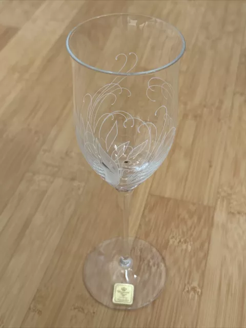 1 Theresienthal Weinglas Sektglas Wein Sekt Glas Handarbeit H:ca.23cmØca.6,5-7,5