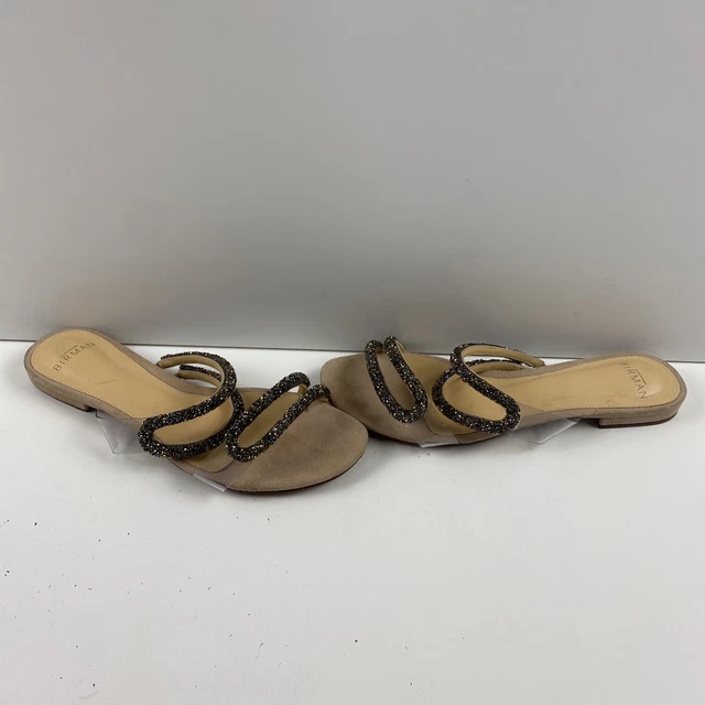 Alexandre Birman MARCELLA Beige Stud Embellished Slide Sandals Women’s Size 37.5 Alexandre Birman MARCELLA Beige Stud Embellished Slide Sandals Women’s Size 37.5
