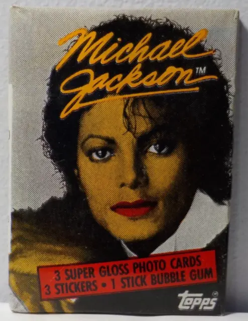 1984 Topps Michael Jackson Series 1 Sealed Wax Pack (Ring Pop Wrapper)
