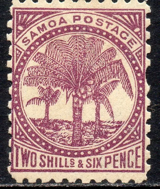 1895 Samoa Sg 64 2s6d Lila (P11) Halterung Postfrisch