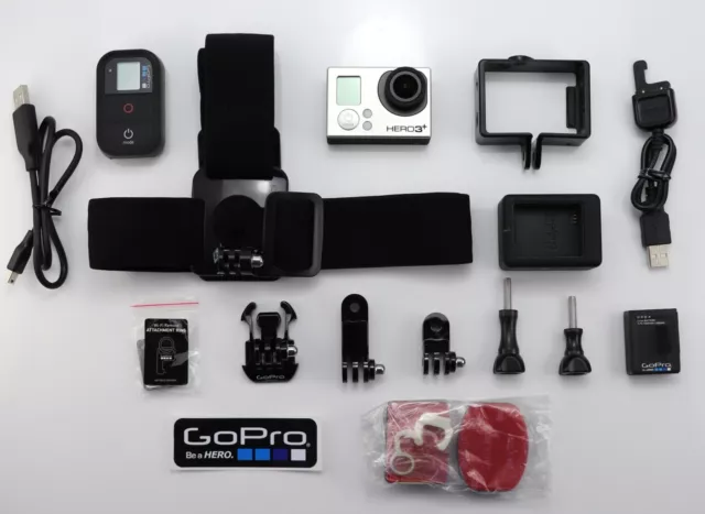 Gopro Hero 3+ Plus Black Edition 1080P / 4K Camcorder Hd Video Cam & Wifi Remote