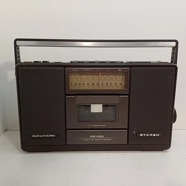 GRUNDIG RR 450 3Band Radio Cassette Recorder Portable *** EATS TAPE