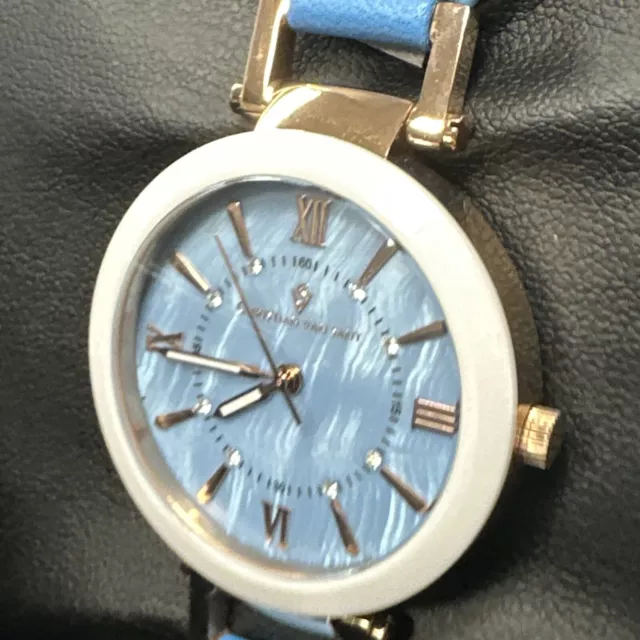Christian Van Sant Women's cv8165 Analog Display Swiss Blue Quartz Watch
