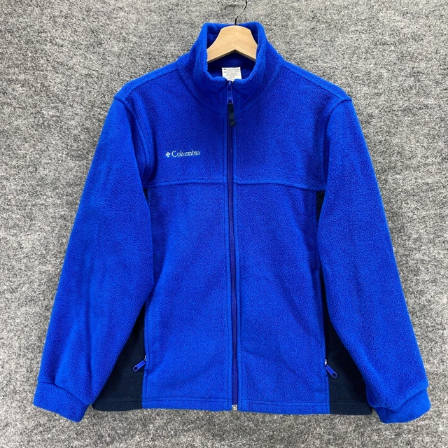 Columbia Jacket Youth14/16 Blue Sport Full Zip Fleece  Mock Neck Long Sleeve