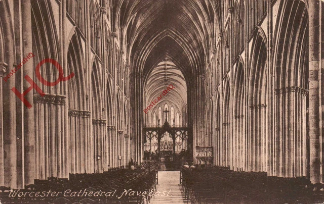Picture Postcard: Worcester Cathedral, Nave East [Frith's]