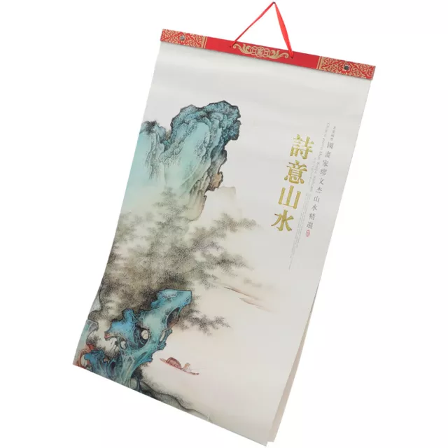 Japanese Scroll Calendars Wall 2024 Monthly Lunar New Year Hanging