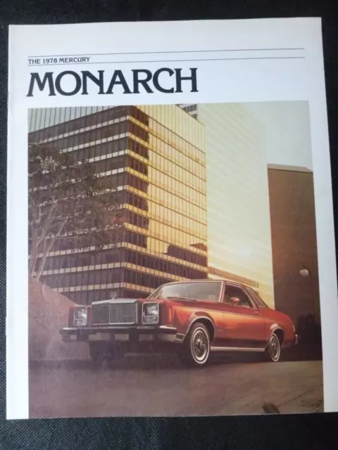 1978 Mercury MONARCH Automobile Dealer Sales Brochure