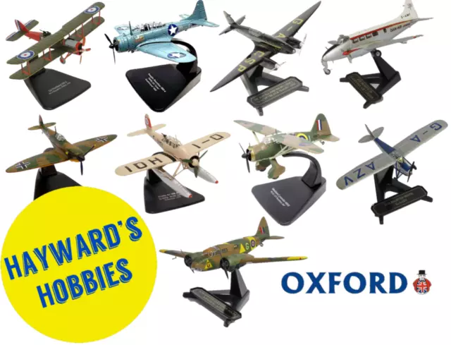 Oxford Diecast Aviation 1/72 Scale Tempest, Spitfire, Hurricane, Thunderbolt