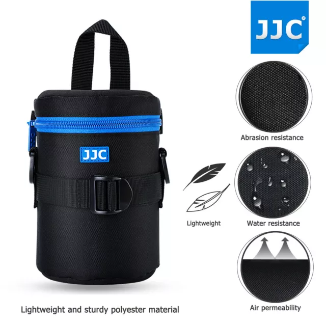 JJC 80x135mm Deluxe Lens Pouch Case Bag with 120mm Shoulder Strap for Canon Lens