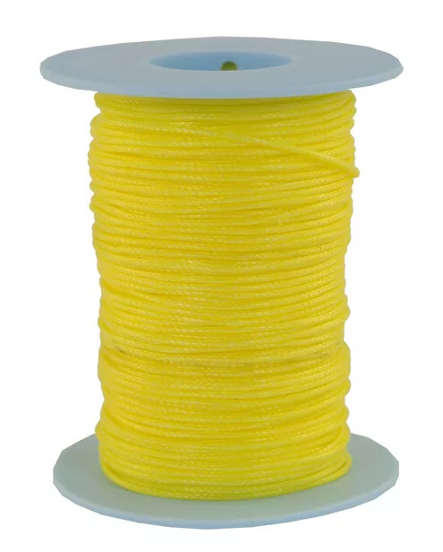 DYNEEMA Flechtleine / Seil / Flechtschnur Ø 1mm / 50 Meter Fb. gelb / 195 daN