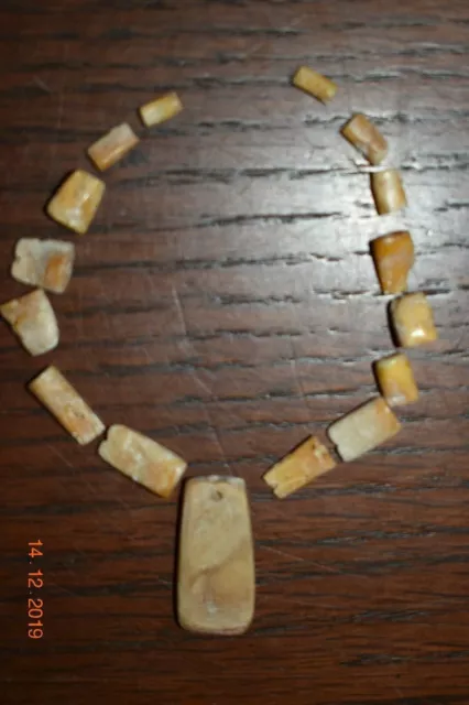 Columbian Mayan Shell Burial Necklace, 6" Prov