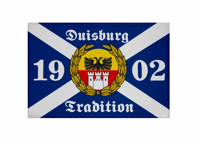Schalke 04 Aufnäher - 9x6cm Tradition 1904 Flagge