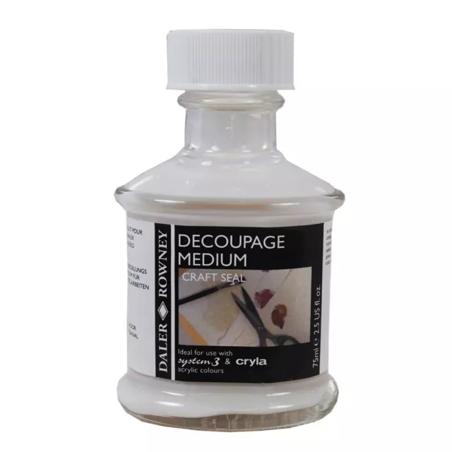 Daler Rowney Decoupage Medium 75ml, Glanzversiegelung Collagekleber