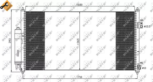 NRF Kondensator Klimaanlage EASY FIT 35550 Aluminium für NISSAN TRAIL 1 T30 4x4