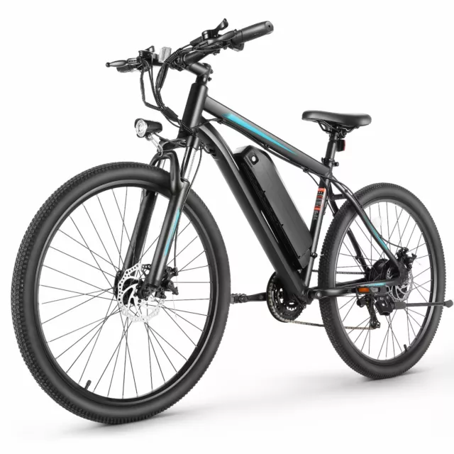 Electric Bike for Adults 26'' Mountain Bicycle 21 Speed City Commuter Ebike SALE