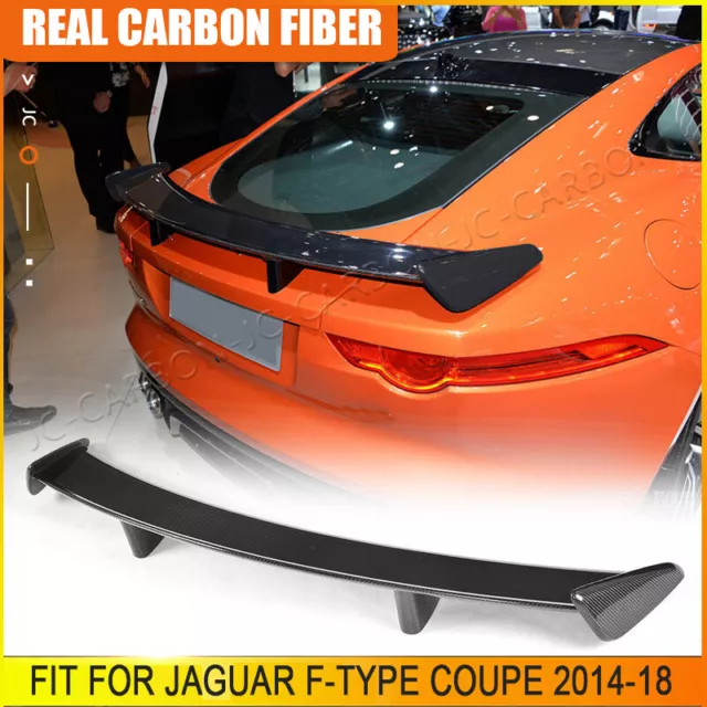 Fits Jaguar F-TYPE Coupe 2014-21 Rear Trunk Spoiler Boot Wing Sport REAL Carbon