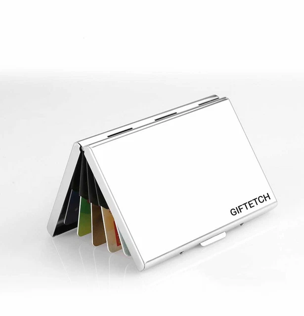 Personalised Stainless Steel RFID Blocking Credit, Debit Card, Bank Card Holder