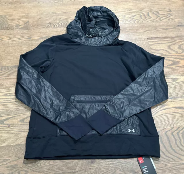 NEW UNDER ARMOUR COLDGEAR REACTOR HOODED JACKET Black/Opal Puffy Womens  S-M-L-XL $99.95 - PicClick
