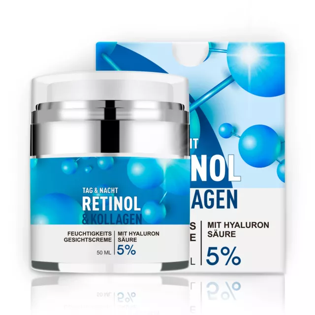 Retinol Creme Anti Arrugas Envejecimiento Con Ácido Hialurón. Colágeno Aloe Vera