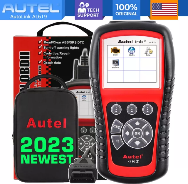 Autel AutoLink AL619 Scanner 2024 Newest Car ABS SRS & CAN OBD2 Diagnostic Tool