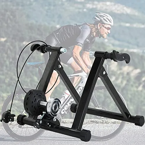Bike Trainer Stand, Magnetic Bicycle Stationary Stand for Indoor Riding with ...