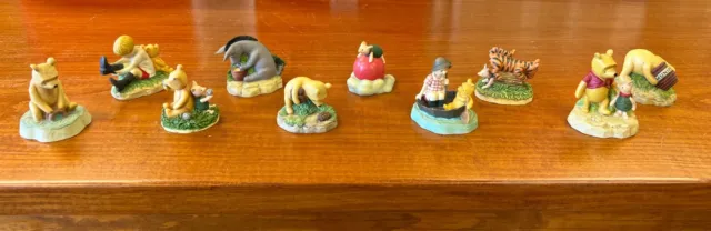 Lot of 10 Lenox Collectible Disney Winnie The Pooh & Friends Thimble Figures
