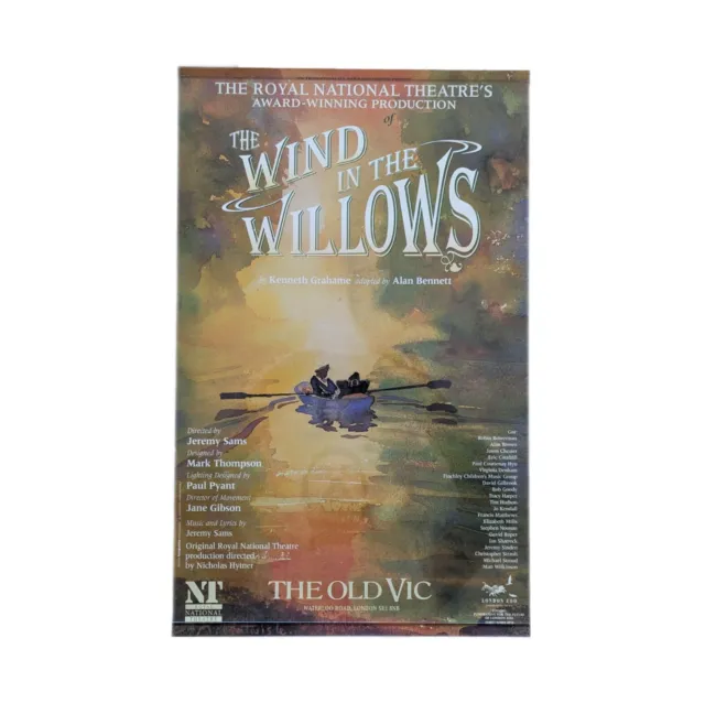 'The Wind in the Willows' The Old Vic Original Theatre Poster, 1995, Vintage
