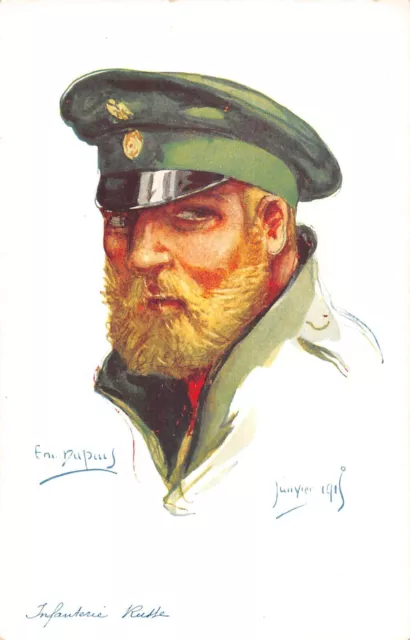 CPA GUERRE / ILLUSTRATEUR E.m.DUPUIS NOS POILUS INFANTERIE RUSSE 1915