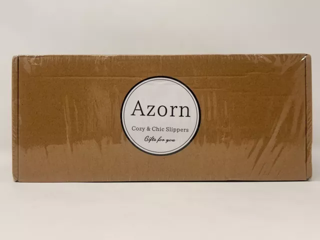 Azorn Women's Fuzzy Fur Memory Foam Slippers, Cozy Teddy Fleece Size LG, NIB