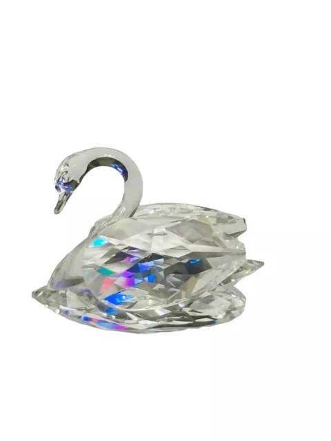 VTG Retired Swarovski Crystal Swan Figurine “Beauties Of The Lake” Med 2” Wide