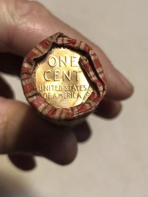 1954-S Lincoln Wheat Back Pennies FULL ROLL RED GEMS !!🥇💰💰💰💰🥇