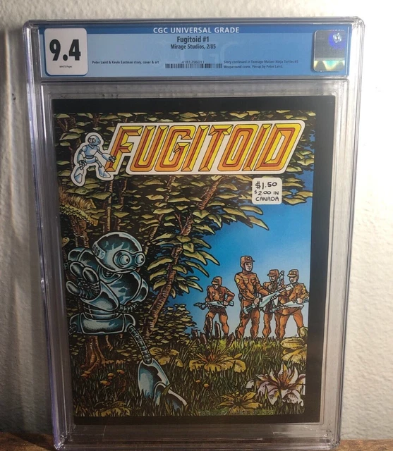 Fugitoid #1 CGC 9.4 WP NM Mirage 1985 story cont Teenage Mutant Ninja Turtles #5
