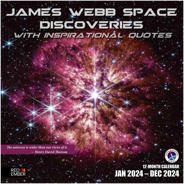 JAMES WEBB SPACE Discoveries with Inspirational Quotes 2024 Hangable