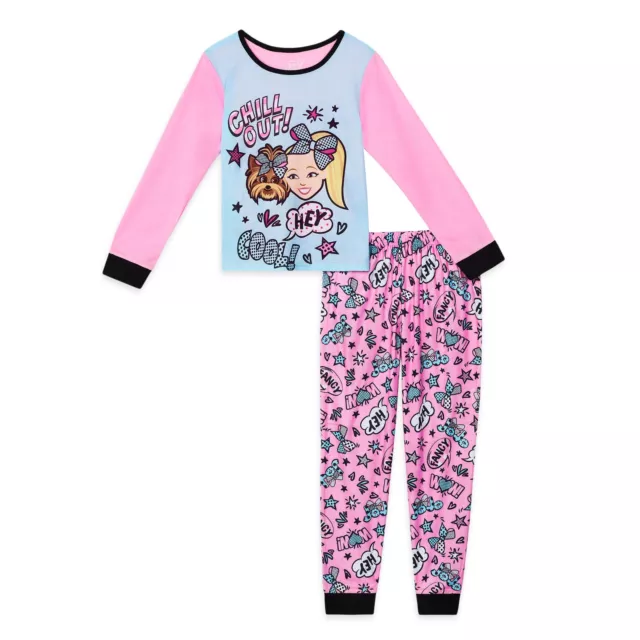 Jojo Siwa Girls Long Sleeve Pajamas Set, Size S (6-6X) Color Pink