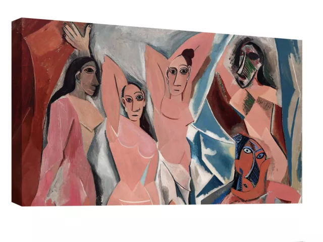 Quadri Moderni cm 120x70 Picasso les demoiselles d'avignon stampa tela