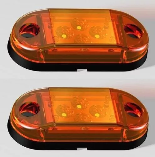 #2x LED 24V Luces Ámbar para Marcado Lateral para Iveco Man Mercedes DAF Renault