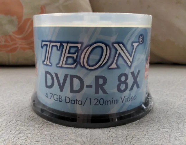 DVD-R 8X 4.7GB Teon 40 Pack Spindle 120 min Video DVD R Recordable Disc  NEW