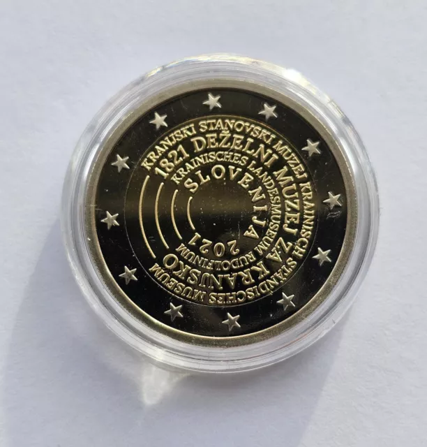 Pièce de 2 euro BE Slovenie 2021 Musée Carniole, Slovenija, Slovenia, PROOF PP