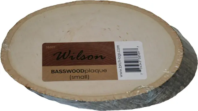 5"-7" Basswood Round/Oval, 5/8" Thick Wood Slice for Natural Décor, DIY Crafts (