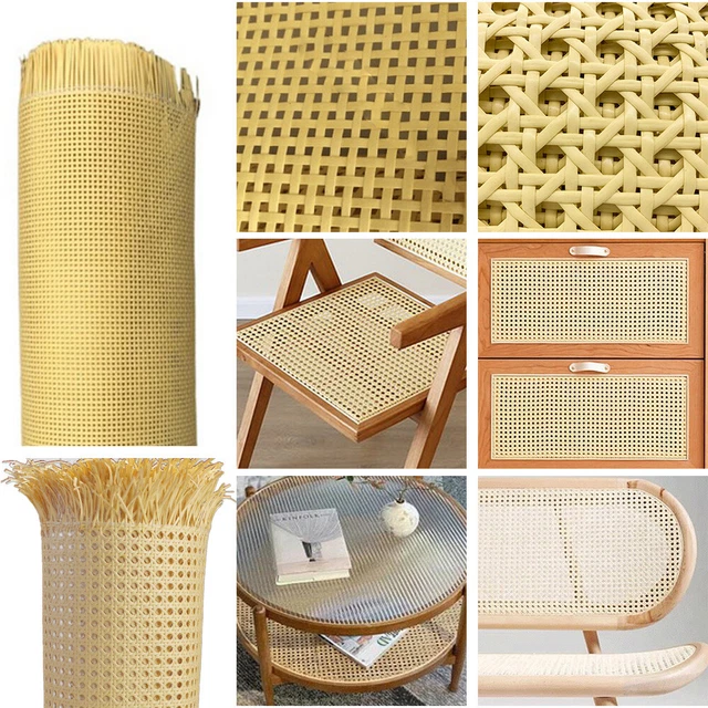RATTAN CANE WEBBING Sheet Artificial Plastic Woven Caning DIY Furniture