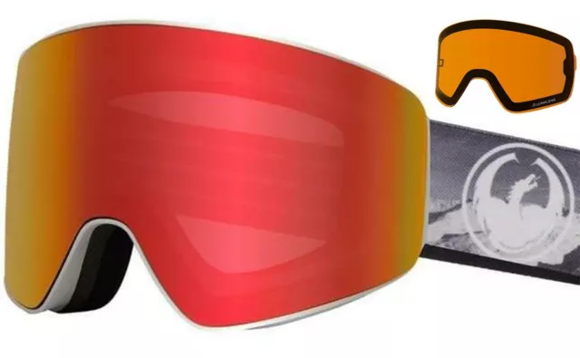 Dragon PXV Realm Lumalens 2 Lenses Snowboard Ski Skiing Goggles Mask Visor 38280