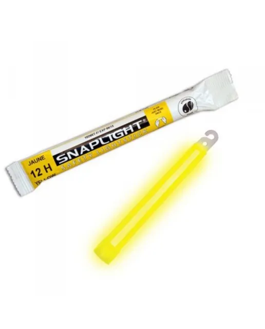 Baton lumineux Cyalume - jaune - Boite de 100