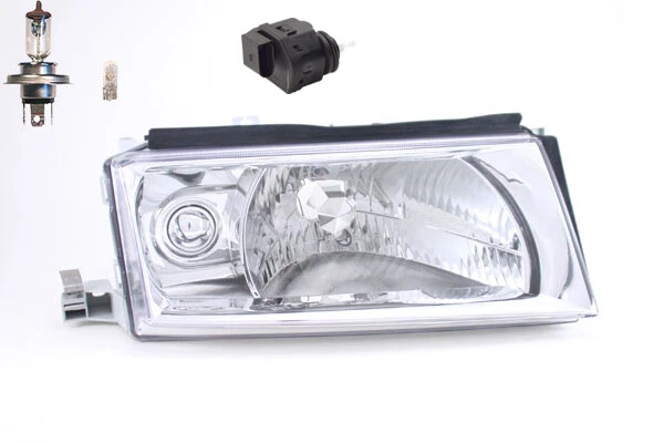 Phare avant gauche côté conducteur - Phare avant de voiture - Phares chromés - Compatible avec Volvo C70 1 1997-2005 S70 1996-2000 V70 1 1996-2000 VP1143L
