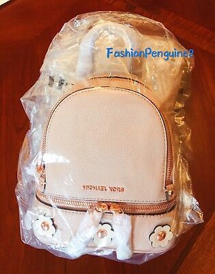 rhea mini floral appliqué leather backpack