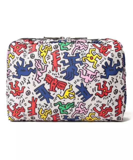 Lesportsac X Keith Haring Extra Large Rectangulaire Cosmétique Everybody Danse