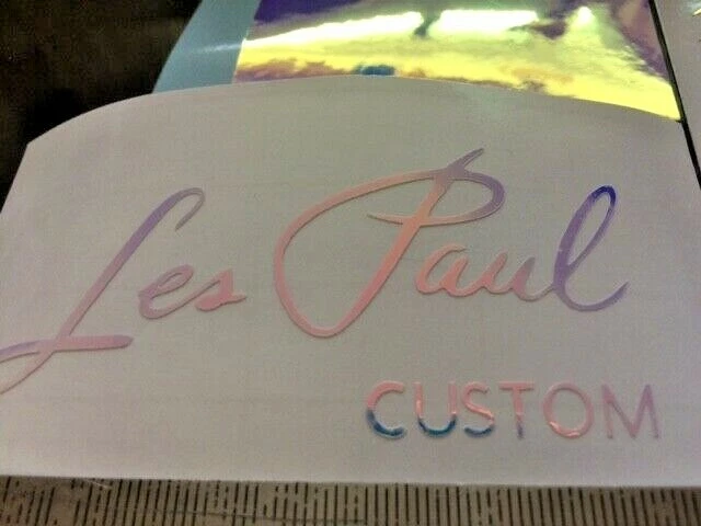 Les Paul 1 x MASSGESCHNEIDERTE PERLE Chrom VINYL ABZIEHBILD, LAP TOP, FLUGHÜLLE ANDERE.