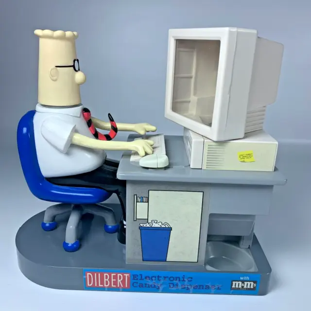 Vintage 1998 M&Ms Dilbert Electronic Candy Dispenser Working Computer Desk Toy