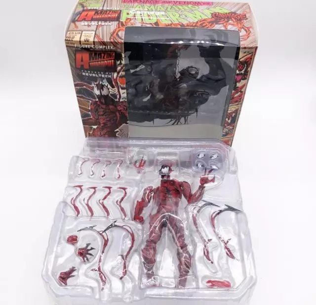 Red Venom Carnage Action Figure Spider Man Statue Marvel Legend Toy Gift Boxed 3